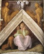 Michelangelo Buonarroti Ancestors of Christ: figures painting
